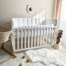 Protectie laterala patut bebelusi – Velvet alb (6)